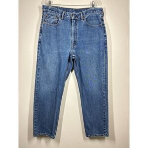 Levis 550 Mens Jeans 38x30 (Actual 37x29.75) Relaxed Fit Tapered Leg Blue Denim